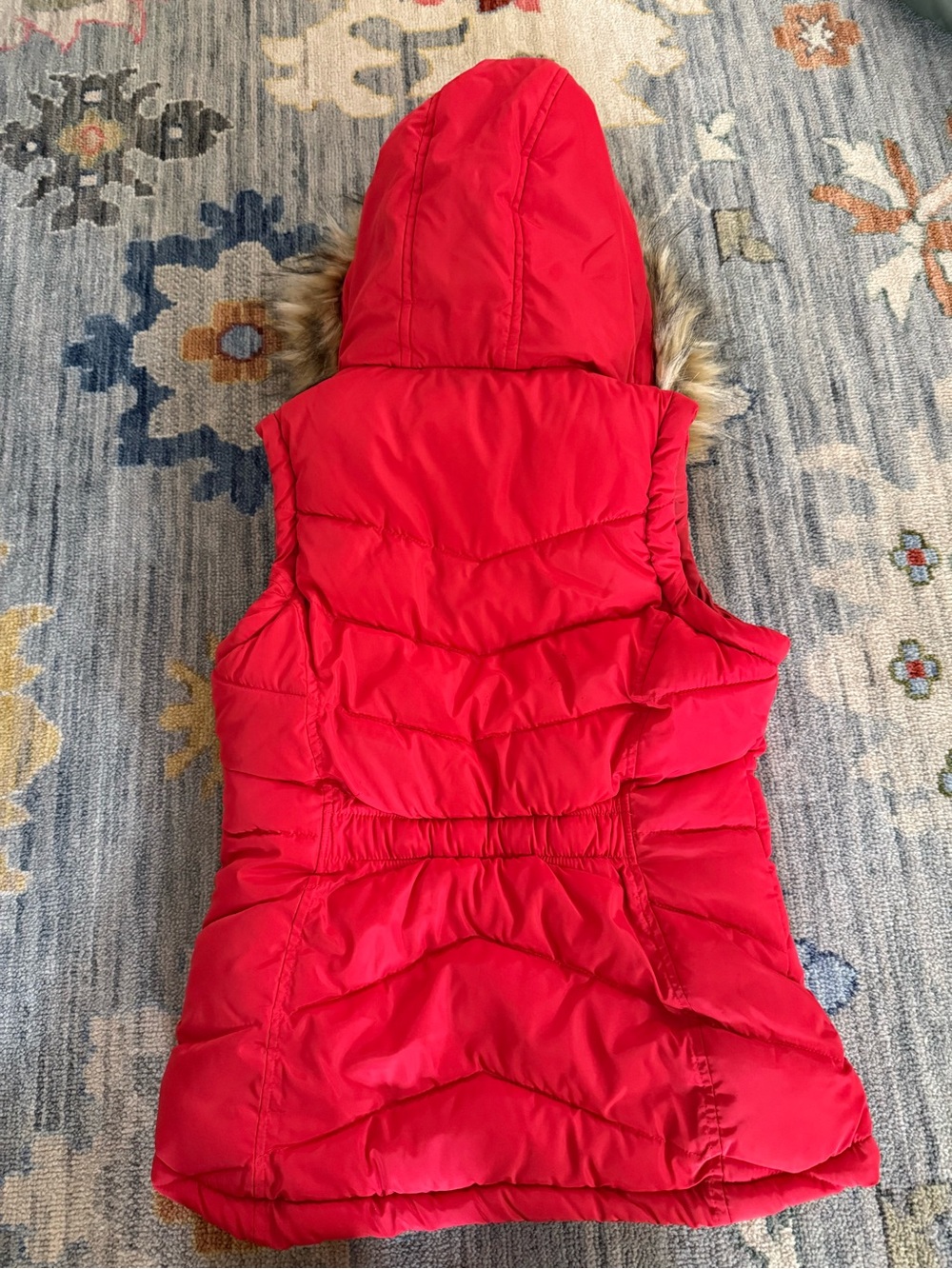 Canada Weather Gear Red Fur Puffer Vest Small - Picture 5 of 5